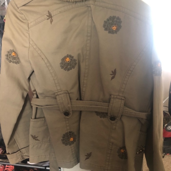 Sugar Lips Embroidered Belted Jacket Sz S - Picture 4 of 4